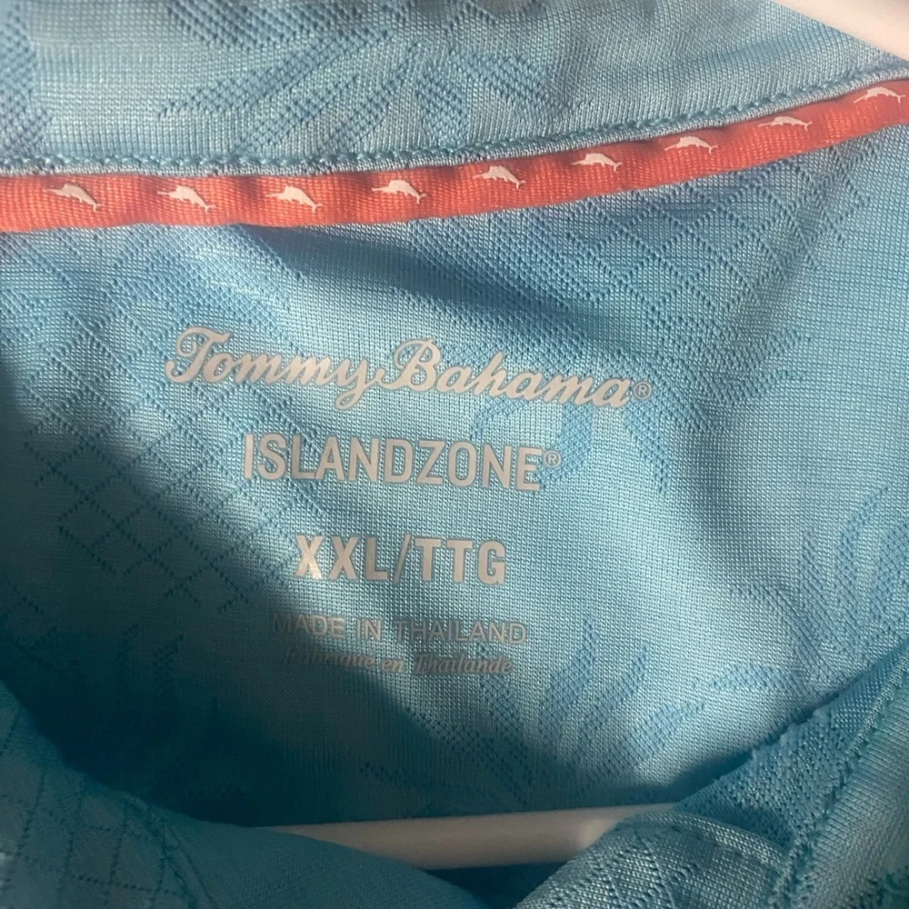 Tommy Bahama Blue Island Zone polo XXL subtle pineapple print